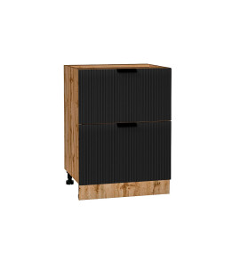 Шкаф нижний с 2-мя ящиками Евро Лайн, цвет: Антрацит