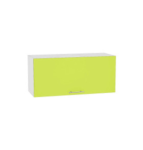 Шкаф верхний горизонтальный глубокий Валерия-М, цвет: Лайм глянец
