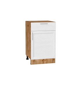 Шкаф нижний с 1-ой дверцей и ящиком Сканди, цвет: White Softwood