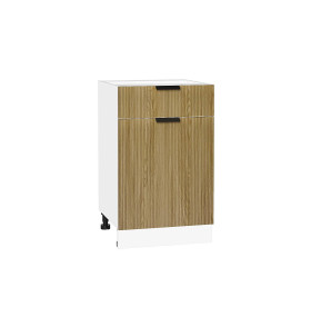 Шкаф нижний с 1-ой дверцей и ящиком Евро Лайн, цвет: Дуб песочный