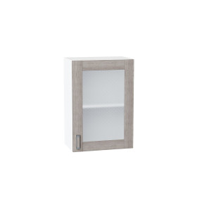 Шкаф верхний с 1-ой остекленной дверцей Лофт, цвет: Cappuccino Veralinga