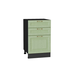 Шкаф нижний с 3-мя ящиками Ницца, цвет: Дуб оливковый