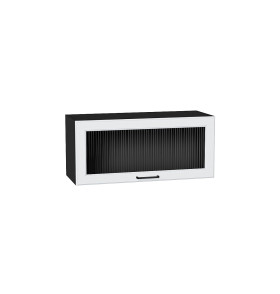 Шкаф верхний горизонтальный остекленный Барселона, цвет: Белый