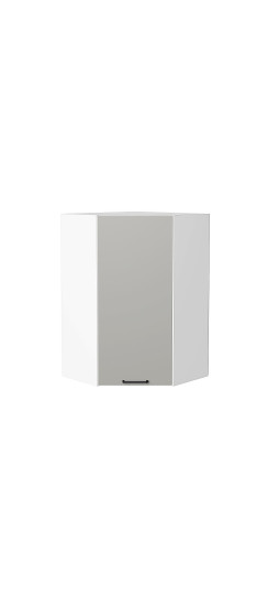 Шкаф верхний угловой Флэт, цвет: Light Grey In 2S | ЛДСП, Light Grey In 2S