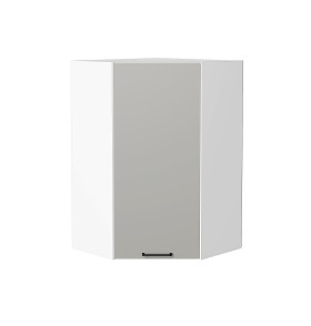 Шкаф верхний угловой Флэт, цвет: Light Grey In 2S