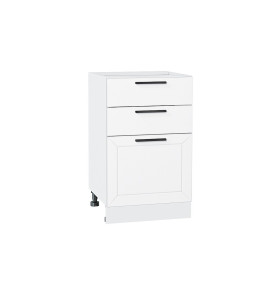 Шкаф нижний с 3-мя ящиками Глетчер, цвет: Айленд Силк