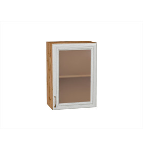 Шкаф верхний с 1-ой остекленной дверцей Шале, цвет: White Dreamline