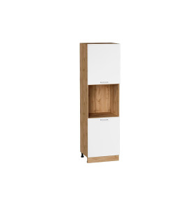 Шкаф пенал с 2-мя дверцами под технику Квадро, цвет: Белый