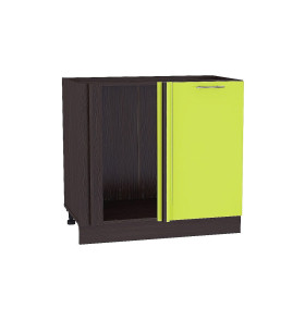 Шкаф нижний угловой Валерия-М, цвет: Лайм глянец
