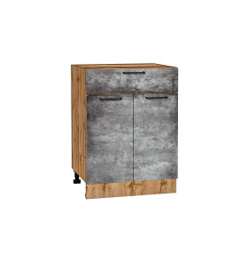 Шкаф нижний с 2-мя дверцами и ящиком Флэт, цвет: Temple Stone 2S