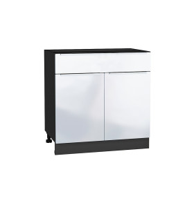 Шкаф нижний с 2-мя дверцами и ящиком Фьюжн, цвет: Angel