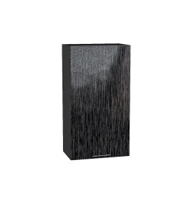 Шкаф верхний с 1-ой дверцей Валерия-М, цвет: Черный металлик дождь