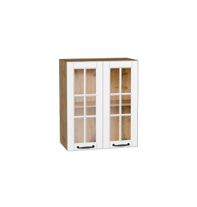 Шкаф верхний с 2-мя остекленными дверцами Дублин, цвет: Special White