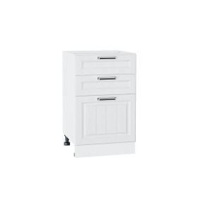 Шкаф нижний с 3-мя ящиками Прага, цвет: Белое дерево