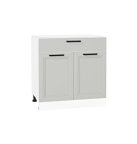 Шкаф нижний с 2-мя дверцами и ящиком Нео, цвет: Grey Silk