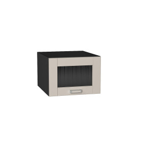 Шкаф верхний горизонтальный остекленный глубокий Лофт, цвет: Cream Silk