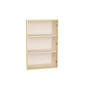 Фасад высокий со стеклом Ф-46Н AL в алюминиевой рамке, цвет: Золотой