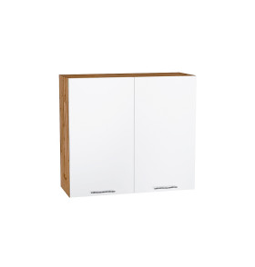 Шкаф верхний с 2-мя дверцами Валерия-М, цвет: Белый глянец