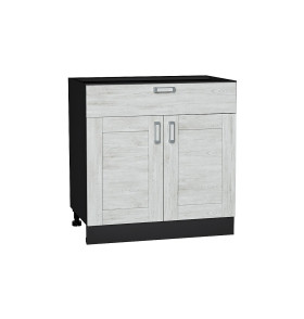 Шкаф нижний с 2-мя дверцами и ящиком Лофт, цвет: Nordic Oak