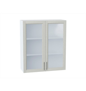 Шкаф верхний с 2-мя остекленными дверцами Сканди, цвет: Cappuccino Softwood