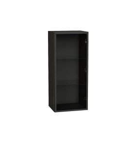 Шкаф верхний с 1-ой остекленной дверцей, цвет: Черный