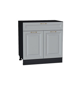 Шкаф нижний с 2-мя дверцами и ящиком Ницца, цвет: Графит