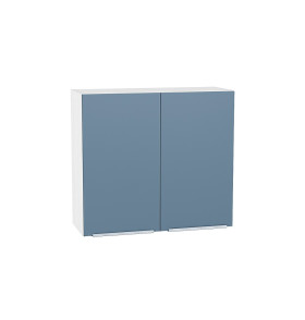 Шкаф верхний с 2-мя дверцами Фьюжн, цвет: Silky Blue