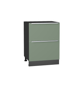 Шкаф нижний с 2-мя ящиками Фьюжн, цвет: Silky Mint