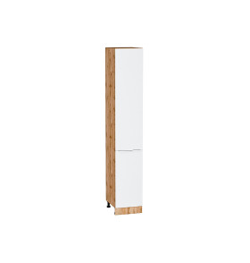 Шкаф пенал с 2-мя дверцами Фьюжн, цвет: Silky White