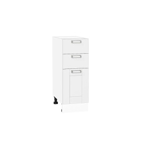 Шкаф нижний с 3-мя ящиками Лофт, цвет: White Silk