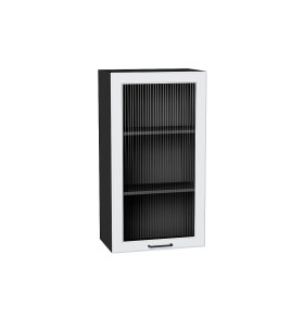 Шкаф верхний с 1-ой остекленной дверцей Барселона, цвет: Белый