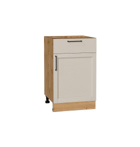 Шкаф нижний с 1-ой дверцей и ящиком Сканди, цвет: Cream Silkwood
