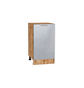 Шкаф нижний с 1-ой дверцей Валерия-М, цвет: Серый металлик дождь светлый