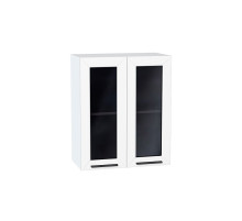 Шкаф верхний с 2-мя остекленными дверцами Глетчер, цвет: Айленд Силк