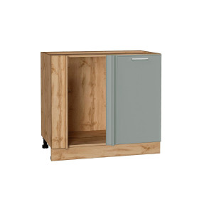 Шкаф нижний угловой Квадро, цвет: Аквамарин