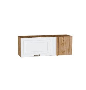 Шкаф верхний прямой угловой горизонтальный Ницца, цвет: Белый