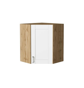 Шкаф верхний угловой Лофт, цвет: White Silk