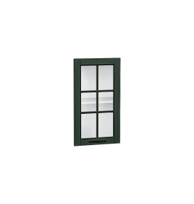 Комплект фасадов Дублин со стеклом для каркаса Ф-25 В400/ВУ590, цвет: Special Green