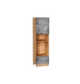 Шкаф пенал с 1-ой дверцей и ящиком под технику Флэт, цвет: Temple Stone 2S