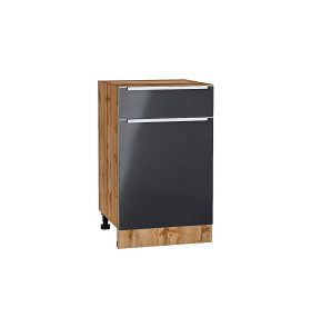 Шкаф нижний с 1-ой дверцей и ящиком Фьюжн, цвет: Anthracite