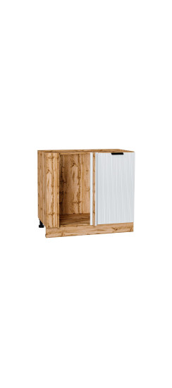 Шкаф нижний угловой Евро Лайн, цвет: Белый | Пленка ПВХ., Белый