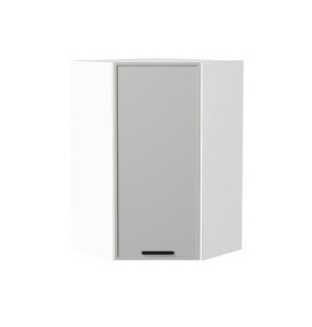 Шкаф верхний угловой Фрейм, цвет: Grey Silk