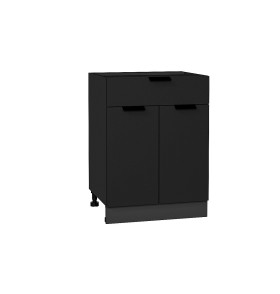 Шкаф нижний с 2-мя дверцами и ящиком Евро, цвет: Антрацит
