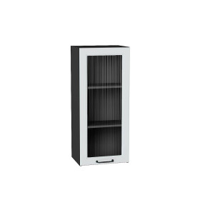 Шкаф верхний с 1-ой остекленной дверцей Ницца, цвет: Blanco