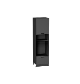 Шкаф пенал с 1-ой дверцей и ящиком под технику Фрейм, цвет: Stormy Silk