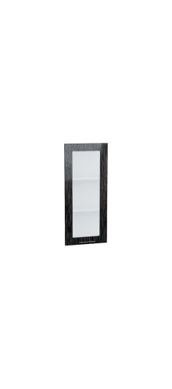 Комплект фасадов Валерия-М со стеклом для каркаса Ф-25Н В409 | Черный металлик дождь, Сатинато белое