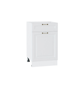 Шкаф нижний с 1-ой дверцей и ящиком Ницца, цвет: Белый