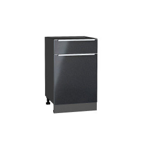 Шкаф нижний с 1-ой дверцей и ящиком Фьюжн, цвет: Anthracite