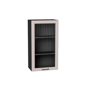 Шкаф верхний с 1-ой остекленной дверцей Барселона, цвет: Кашемир