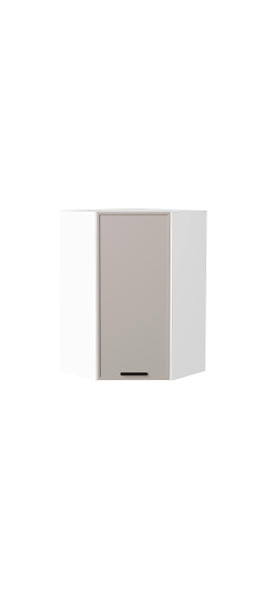 Шкаф верхний угловой Фрейм, цвет: Clay Silk | ПЭТ, Clay Silk